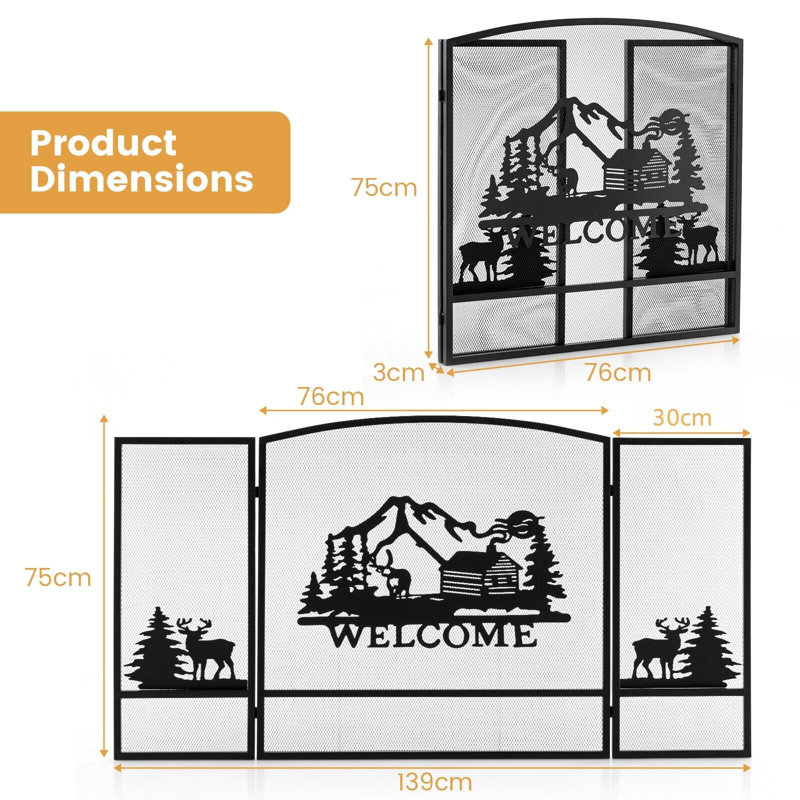 Brankovice Metal Fireplace Screen