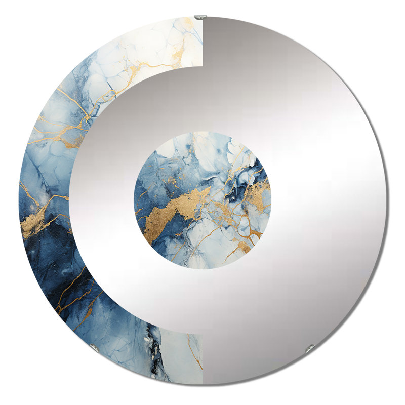 Osmanu - Miroir mural demi-cercle, 31,4 po x 31,4 po