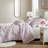 Premium Pink King Bedding Set With Decorative Pillows, Polyester Comfort