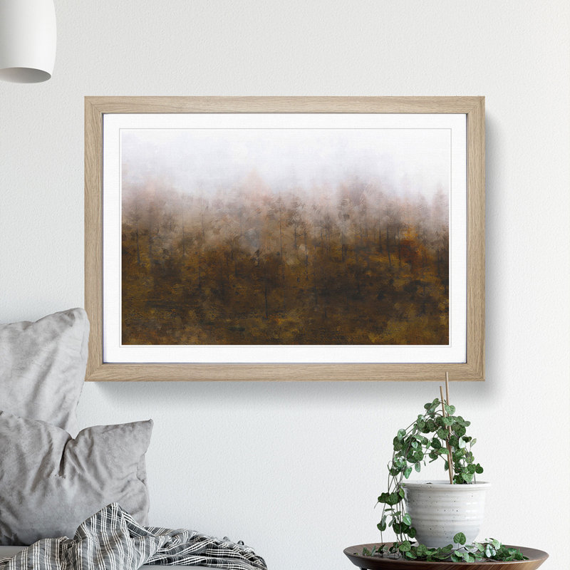 Lappach Forest in Italy - Picture Frame Painting Print, 62cm H x 87cm W x 2cm D, Oak Framed