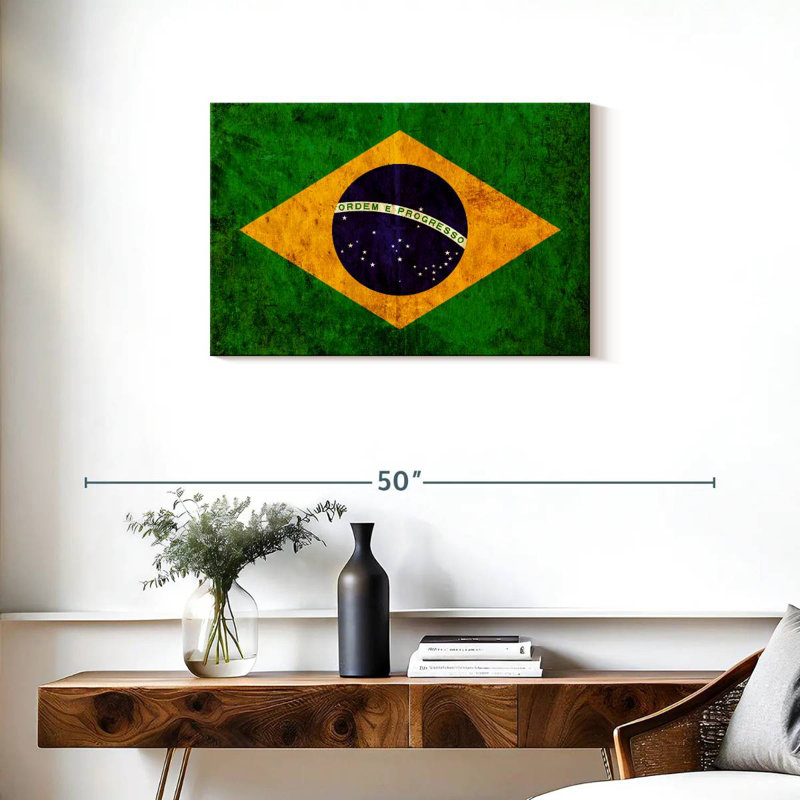 Drapeau brésilien Borges, H 20 po x l 30 po
