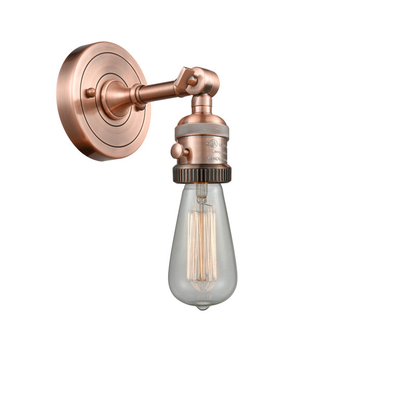 Shauna Steel;Cast Brass Armed Sconce, Antique Copper, LED