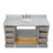 Cambridge 61'' Single Bathroom Vanity with Carrara Marble Top-1038579551
