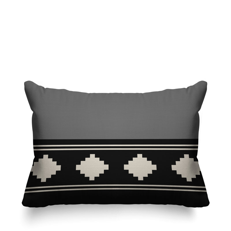 Coussin intérieur / extérieur Ector Southwestern, gris