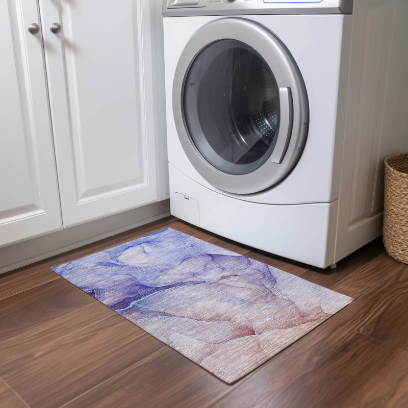 Kyrie Washable Abstract Indoor / Outdoor Rug, Rectangle 1'8" x 2'6"