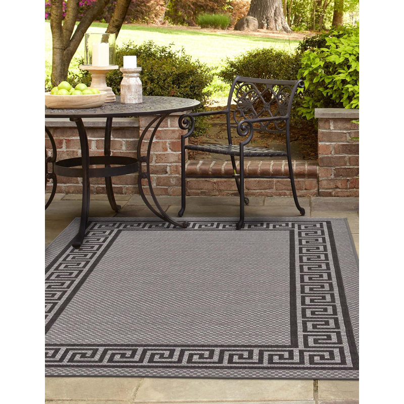Tapis pour l'intérieur et l'extérieur gris Kimble, Rectangle 2 pi 2 po x 3 pi 1 po