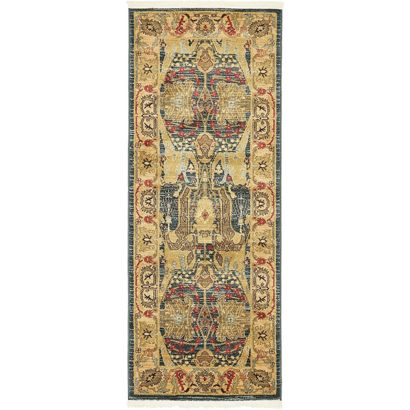 Tapis beige Lauri Southwestern, Tapis de couloir 2 pi 7 po x 10 pi