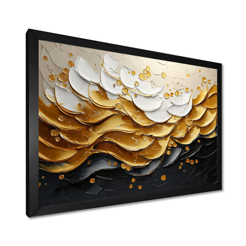 «Mylissa Golden Passage To Transitional Art I», reproduction sur toile transitionnelle, Noir, noir, noir, noir