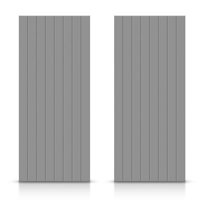Hollow Paneled Painted without Installation Hardware Kit Sliding Closet Doors