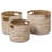 Romantic Beach Chic Banana Leaf 3 Piece Wicker Baskets Set