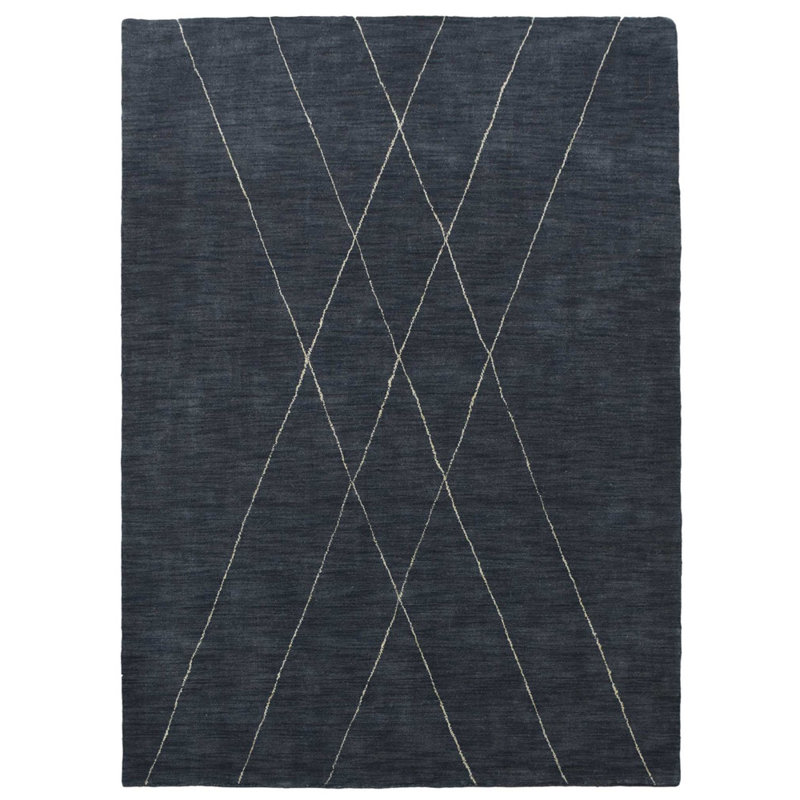 Tapis rectangulaires en laine tissée à la main Ricky