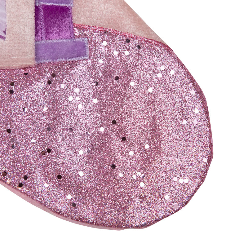 Chaussette de Noël princesse 20 po rose et mauve scintillante