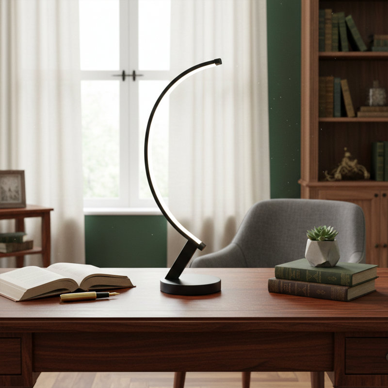 Lampe de table à DEL à arc en métal 19 po Auerbach