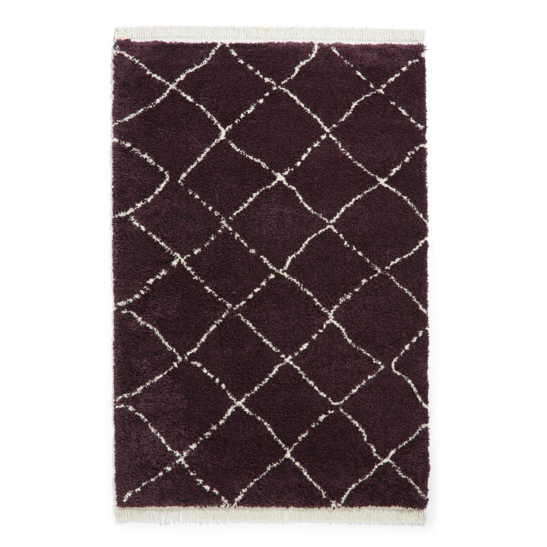 Archuleta area rug Machine Woven Purple, Runner 60 x 230cm