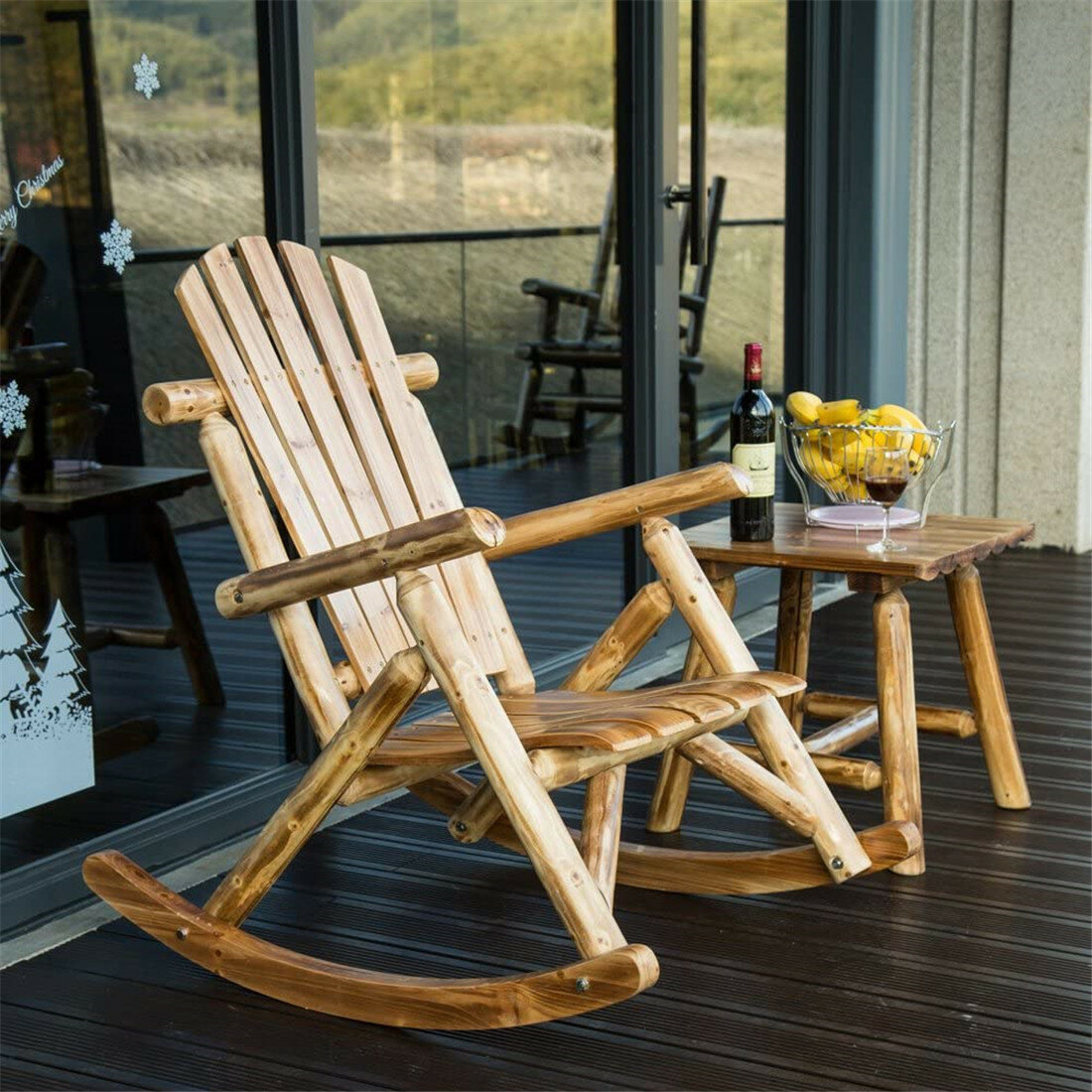 Rustic rocking chairs outdoor new arrivals