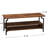 Shlome Crown TV Stand with Rectangular Storage Compartment Rustic Wood Grain and Metal-1505492927