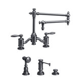 Towson Bridge Faucet - 18" Articulated Spout - Lever Handles