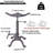 Dicle Swivel Adjustable Height Counter Stool with Metal Frame-1452283059