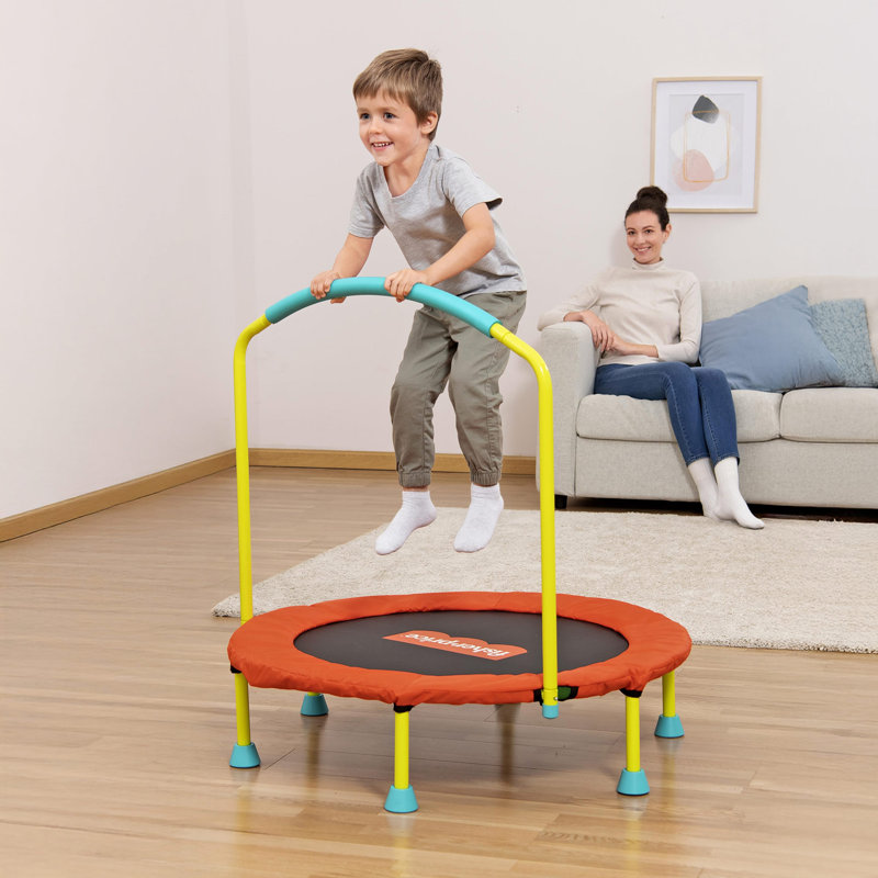 Mini Trampoline for Toddlers & Kids, Red/Yellow