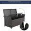 Banc de rangement en osier pour patio