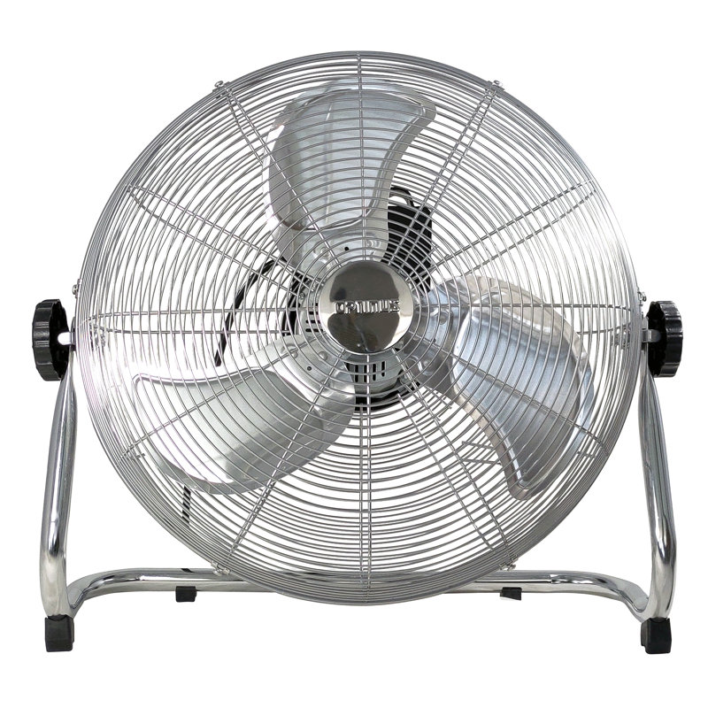 18" Industrial Grade High Velocity Fan - Chrome Grill, 20.9" H x 20.9" W x 21.9" D