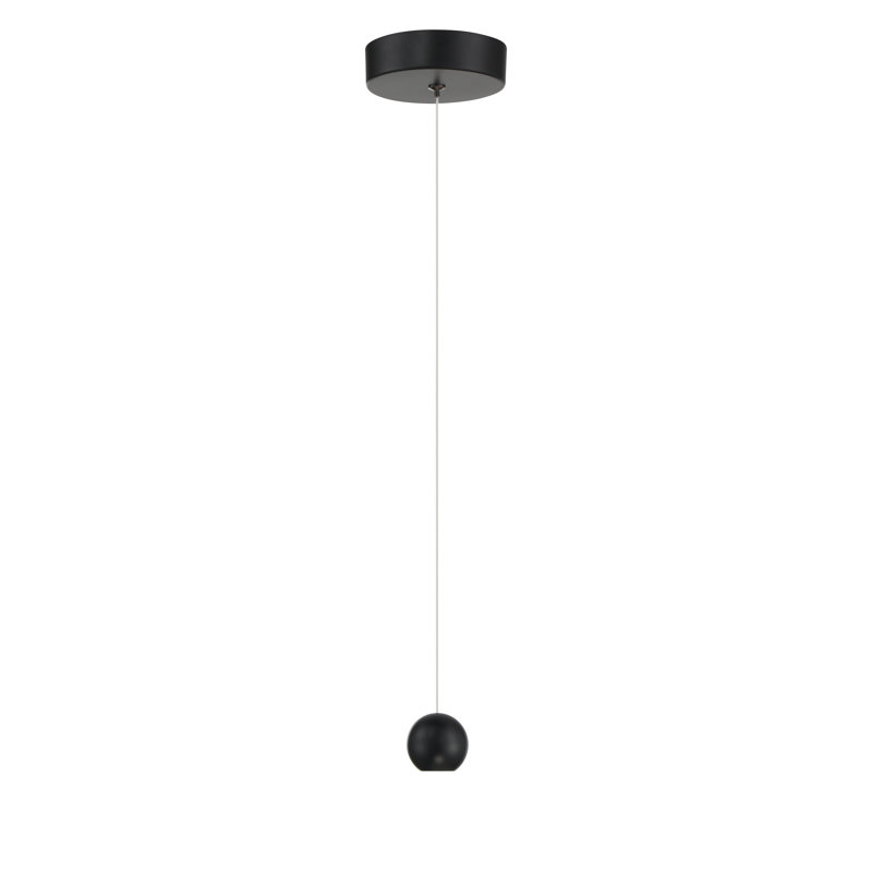 George Kovacs Itty 1 Light LED Mini Pendant, Coal