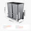 Double Pullout Waste Container Kitchen Trash Can with Soft Close Grey 50QTx2-117497781