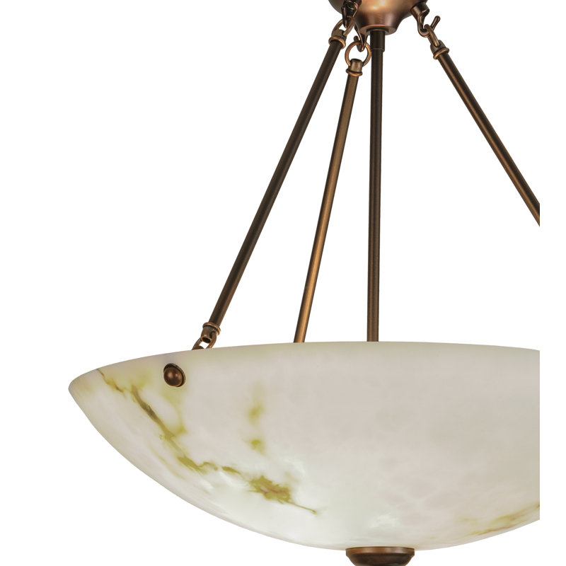 Luminaire bol suspendu unique à 2 lumières, Blanc