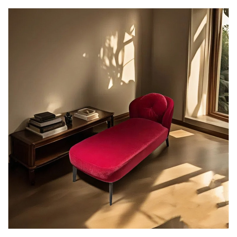 Chaise longue simple et moderne en flanelle