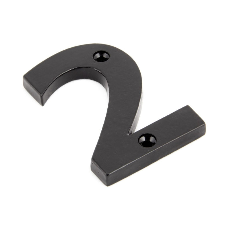 7.8cm H Metal House Number, Black, 2