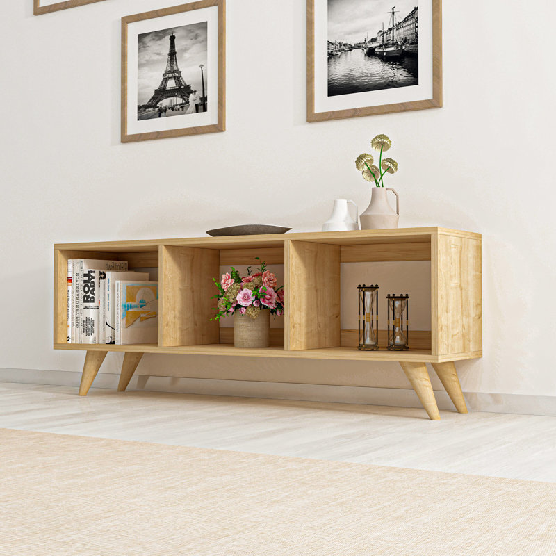 Modern TV Stand with Numerous Shelves, Sapphire Color, 47.2 x 19.0 x 11.6 inches | 100% Melamine Coated Particle Board, Thickness: 0.7 inches | Stylish and Functional Design for Living Room & Entertainment Spaces