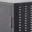 Armoire de rangement moderne en bois noir avec porte décorative, buffet 30 po