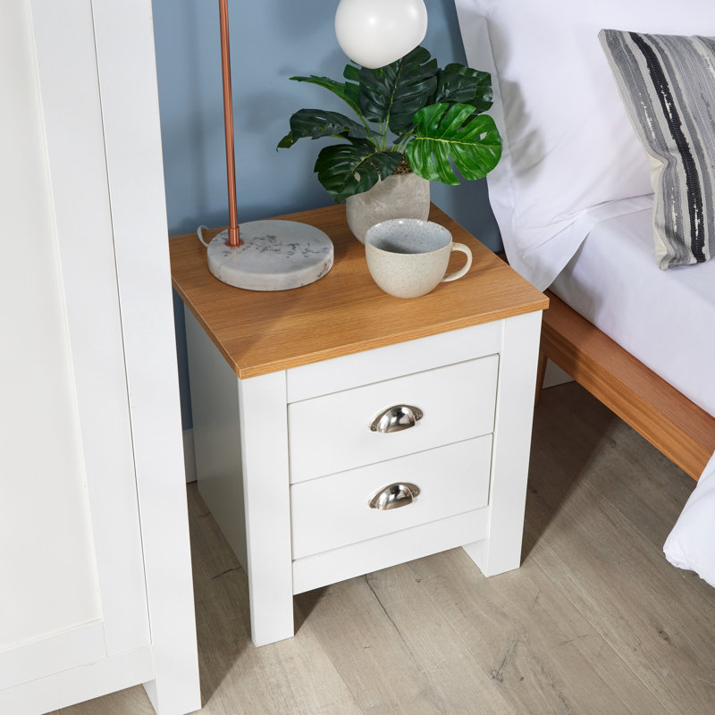 Claes Bedside Table, White