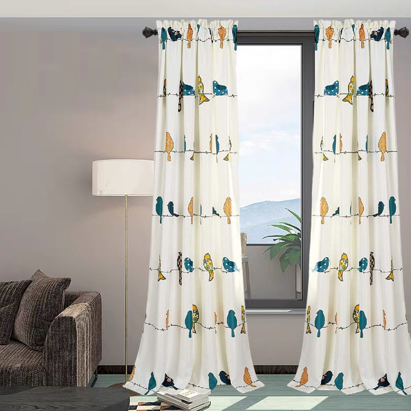 Paire de rideaux obscurcissant et isolant avec passe-tringle, Bleu marine, L 52 po x L 84 po