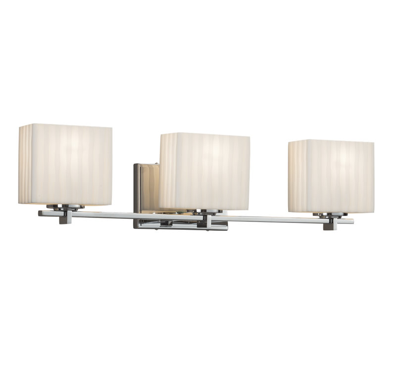 Éclairage pour salle de bain 3 lumières Donasia, Bronze foncé