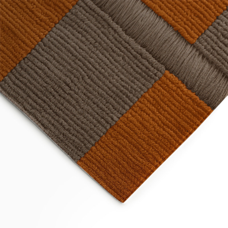 Tapis d'intérieur et d'extérieur à carreaux brun, Rectangulaire 3 pi x 5 pi