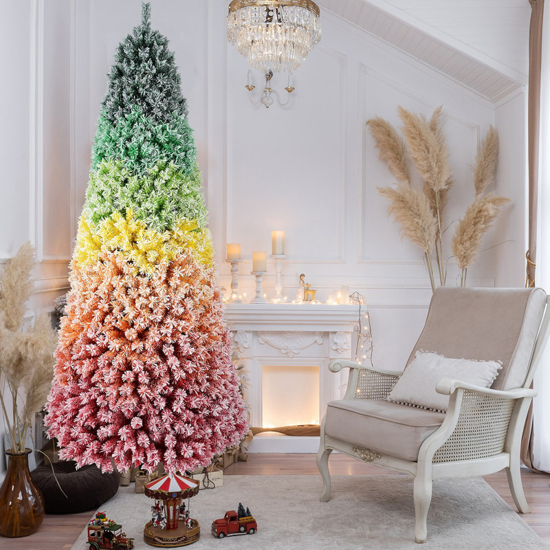 Arbre de Noël en PVC floqué 6 pi 6 pi, H 6 pi