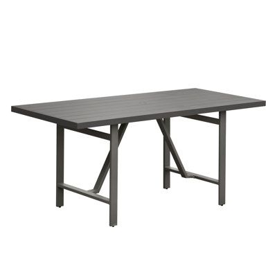 Aulander Outdoor Aluminum Counter Table, Mocha