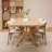Art natural solid wood rectangular dining table-104357632