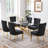 Ayva 63" Glass Dinning Table with Metal Base for 6 to 8 People-2109877452
