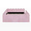 Lit pleine grandeur pour enfant rembourré avec tissu moelleux, garde-corps rembourrés, poches de rangement latérales, base de lit Montessori à profil bas, rose-133449001-133449003
