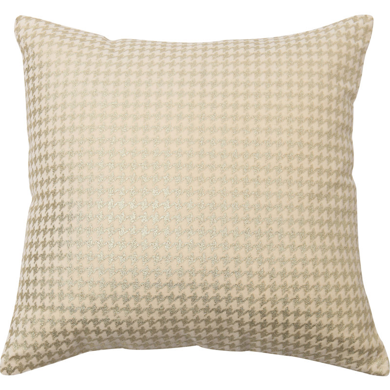  Housse de coussin Houndstooth, Crème, crème