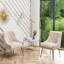 Chaise d'appoint en velours beige Baudel-1563904545