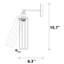 Lampe murale moderne avec corps en métal, finition noire, 3,1 x 6,3 x 15,7 pouces | Douille E27, 40 W maximum, indice de protection IP20 | Idéal pour le salon, la chambre à coucher et le couloir, solution d'éclairage élégante et élégante