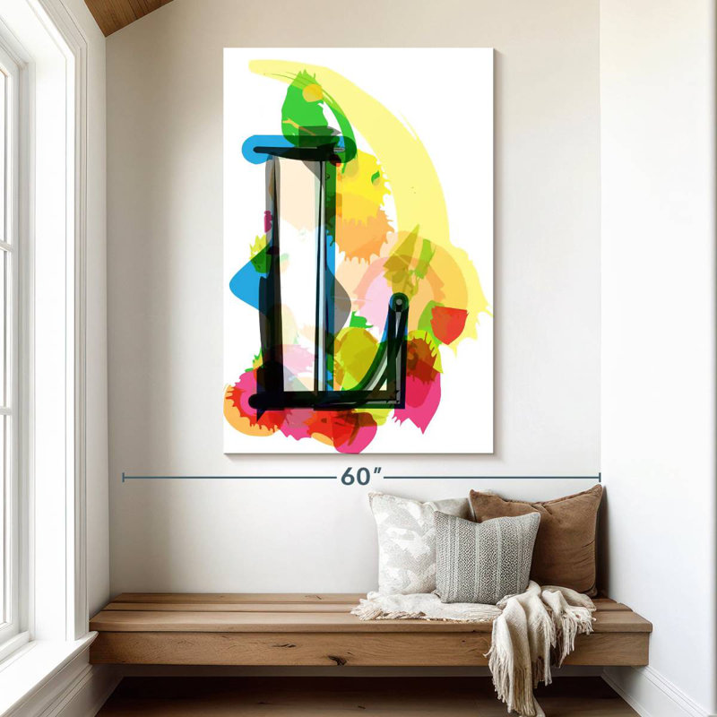 Keiri Abstract Letter L, 51" H x 34" W