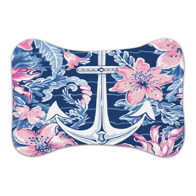 Oceanic Anchors - 1 Piece Bone Shape Feeding Mat, Medium (18")