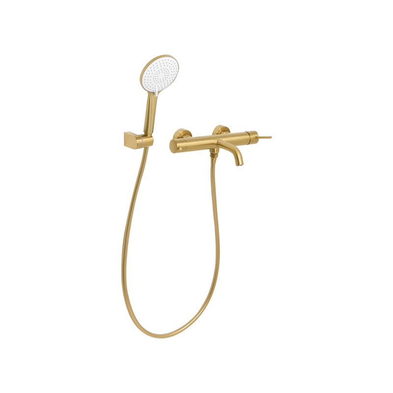 Wall Mounted Bath Shower Mixer Tap MELIQUINA, Gold