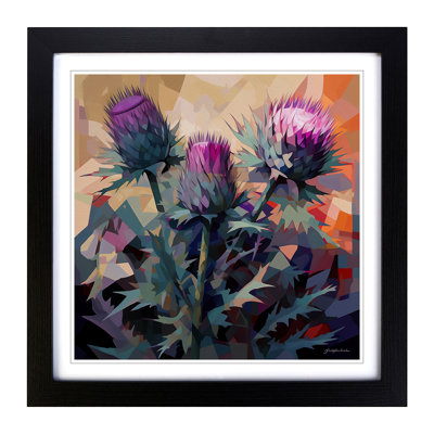 Thistle Cubism - Framed Print