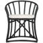 Chaise avec accoudoirs rembourrée en coton Ferryhill-800058220