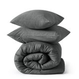 Bedsure Cotton Fabric With Microfiber Inner Fill Comforter Set